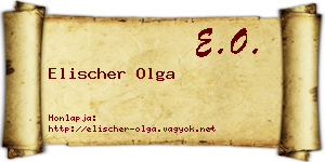 Elischer Olga névjegykártya